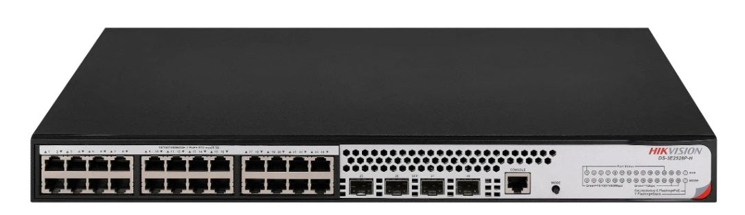28/24 PoE switch, 24x PoE 1Gbps, 4x SFP, 1x cons.port, max.370W