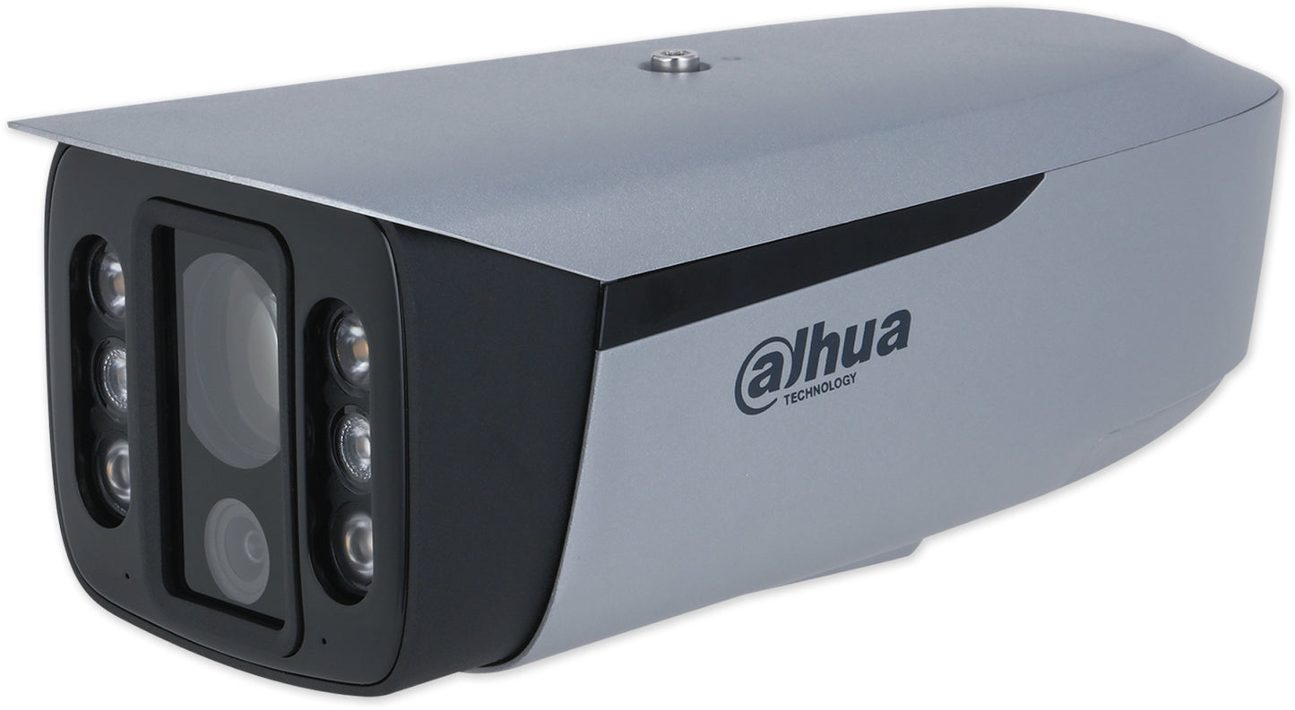 2v1 kamera, 8 + 4 Mpix, 100m IR a 60m bílé LED, ochrana perimetru