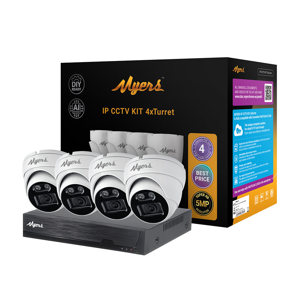 5.0MP Vnitřní 4CH IP KIT 5MP 4xTurret