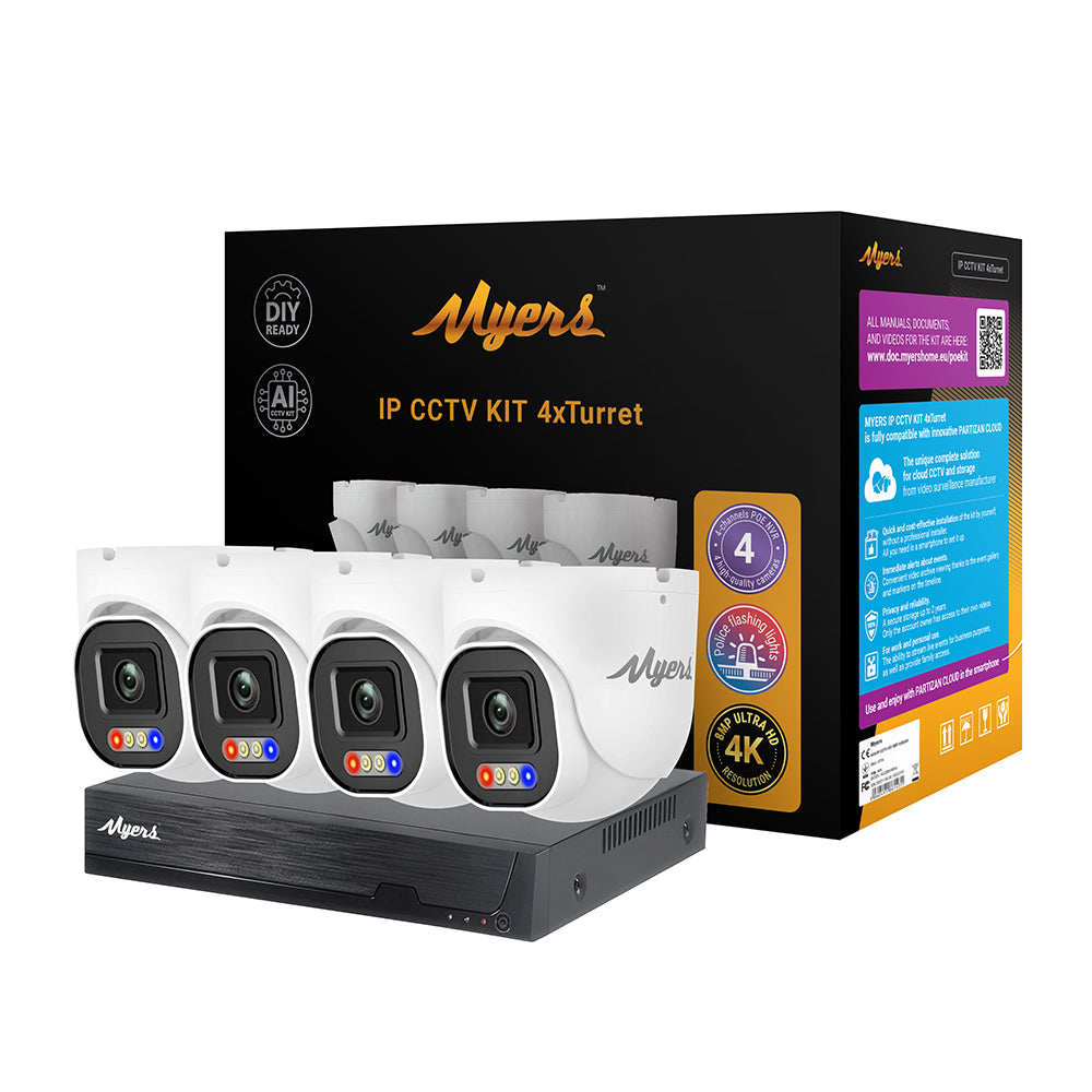8.0 MP (4K) Vnitřní 4CH IP KIT 8MP 4xTurret FADA