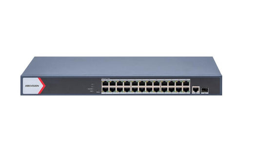 26/24 PoE switch, 24x PoE 1Gbps, 1x 1Gbps SFP, 1x uplink 1Gbps, manag.