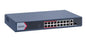 19/16 PoE switch, 16x PoE 100Mbps, 2x uplink 1Gbps, 1x SFP, manag.,max.130W