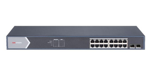 18/16 PoE switch, 16x PoE 1Gbps, 2x SFP, web manag., max.225W