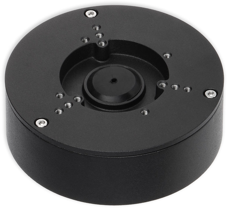 zapojovací box kulatý univerzální, černý, průměr 124 mm
