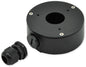 černý zapojovací box kulatý, černý, průměr 90 mm