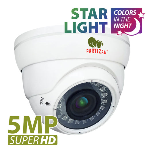 5.0MP AHD Varifocal kamera CDM-VF37H-IR SuperHD Starlight 2.0