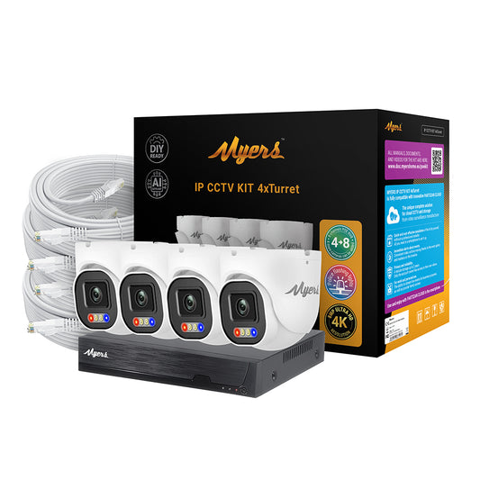 8.0 MP (4K) Vnitřní 8CH IP KIT 8MP 4xTurret FADA